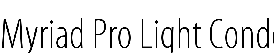 Myriad Pro Light Condensed Font Download Free